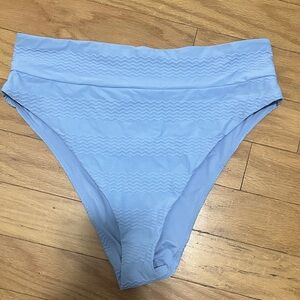 Aerie Periwinkle High-Waist Textured Bikini Bottom